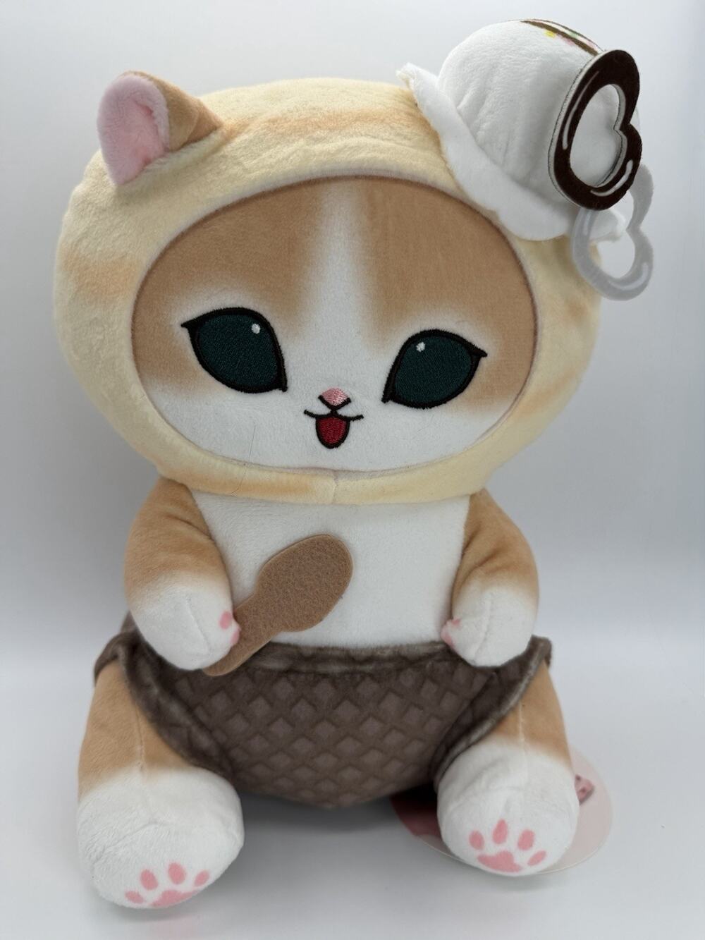 New Mofusand Ice Cream Meow Big Plush 11.8” Adorable Mofu Mofu Kitty Ice Cream
